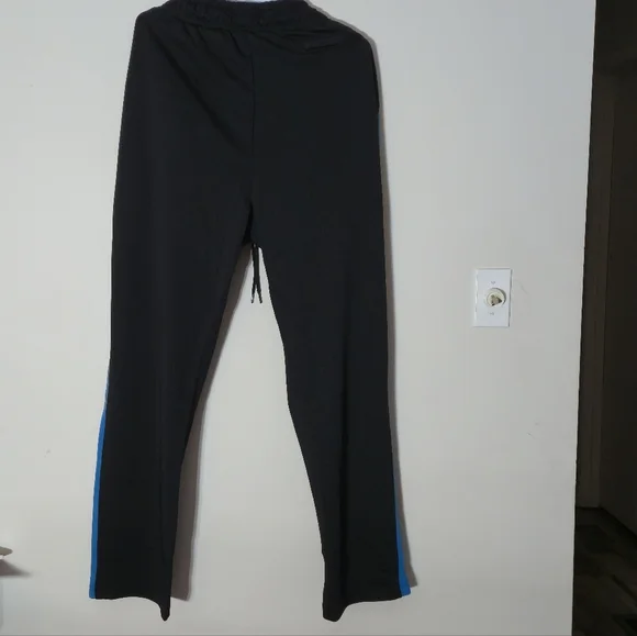 NWT Kangol Mens XXL Black Blue Stripe Track Pants Streetwear Joggers Retro NY - Picture 12 of 13